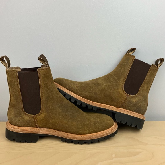 Taylor Stitch Men’s Size 8.0 The Ranch Boots Golden Brown Waxed Chelsea Boots main image 7
